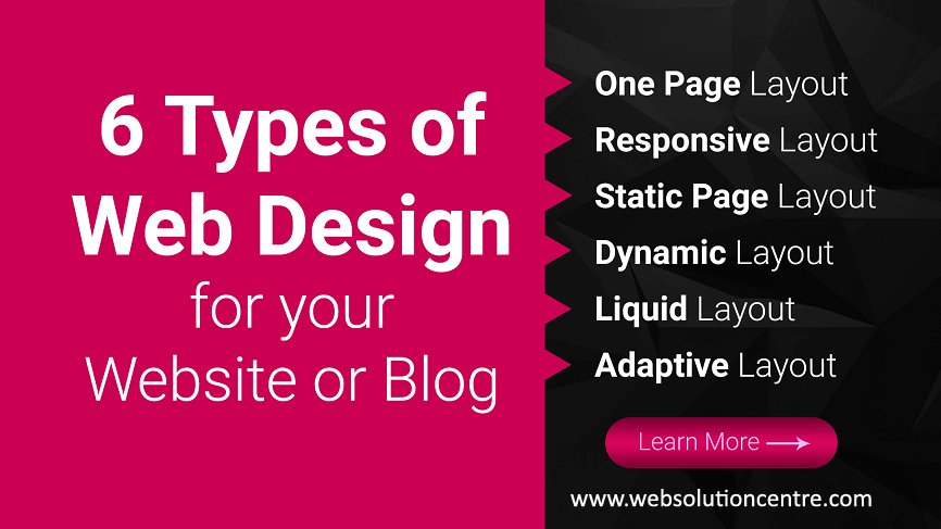 What are the 3 types of web design?